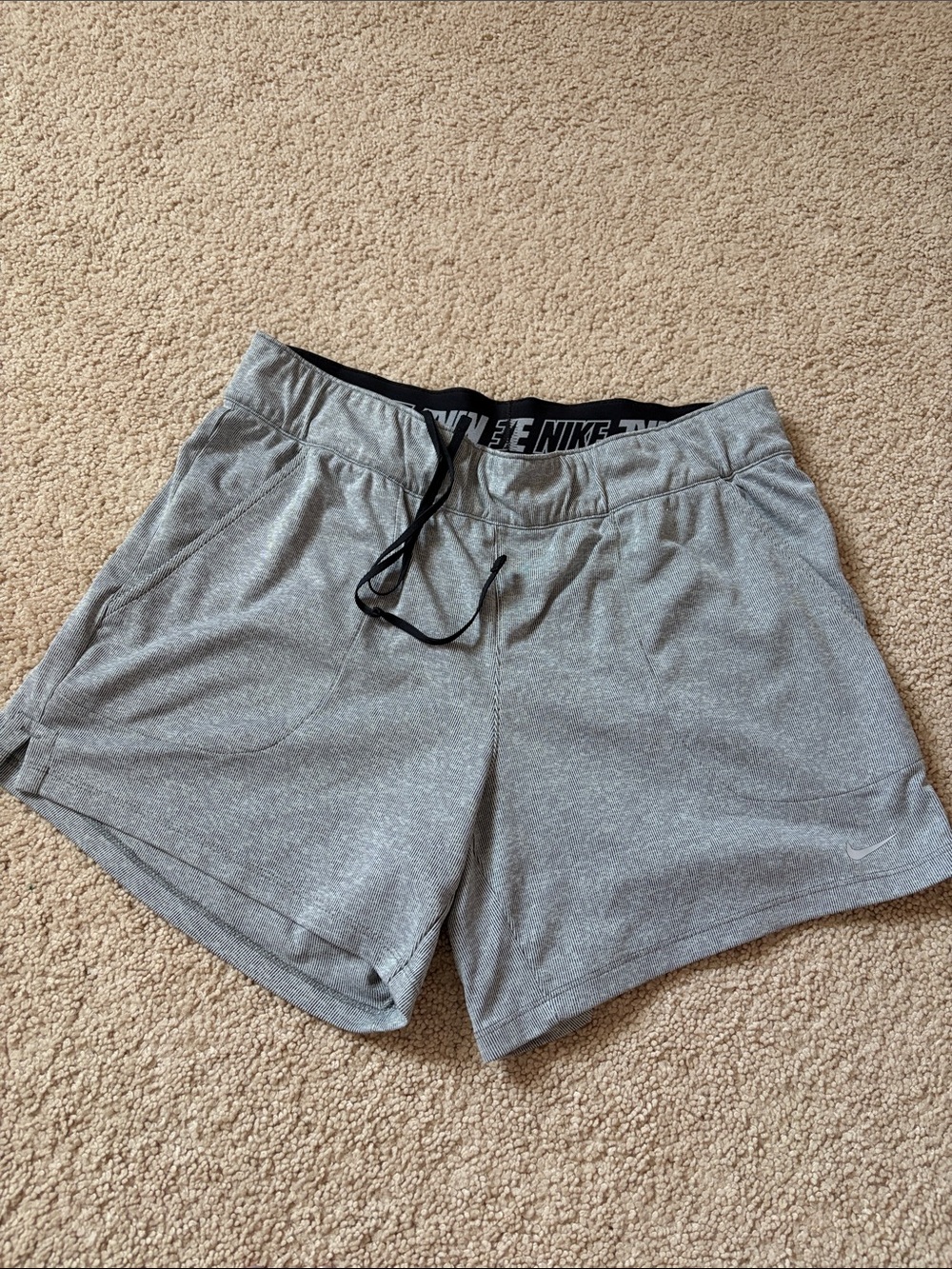 Nike Women’s Light Gray Athletic Drawstring Shorts